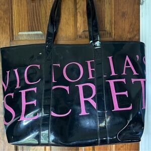 Victoria secret large Shiny
Black and Pink Tote